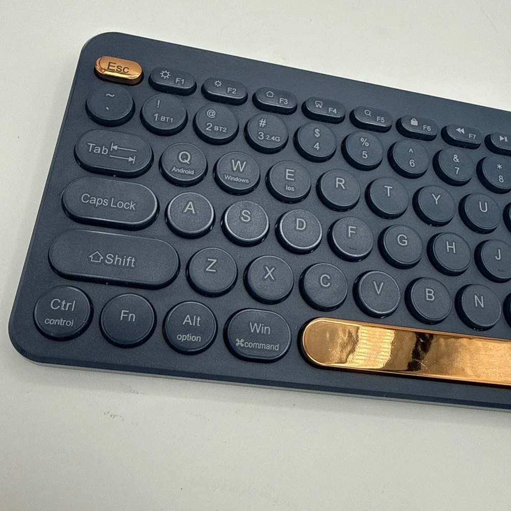 North Compact Round Key Wireless Keyboard -‎ Navy